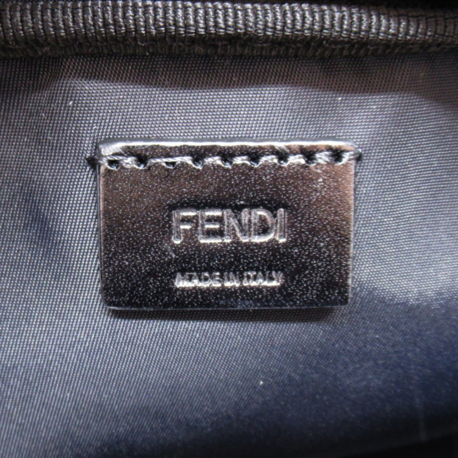 Fendi Fendi FF Jacquard Pouch Bag Fabric   Brown 7N0141ALWKF1HRM