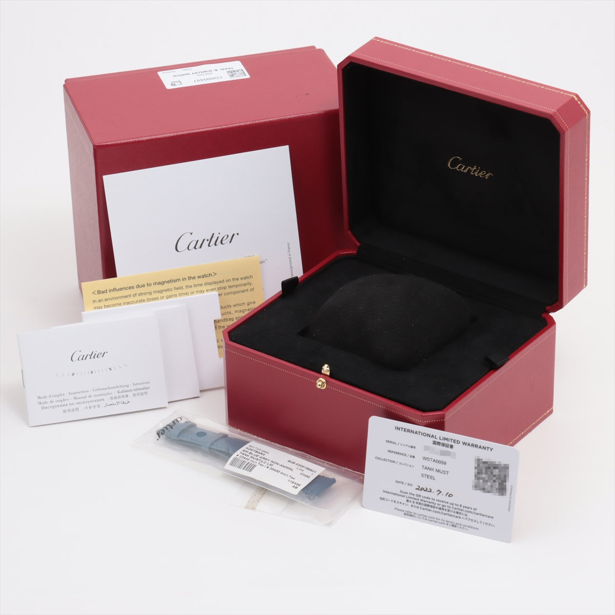Cartier Tankmaster WSTA0059 SS  Leather QZ Silver  Driver