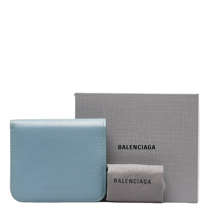 Balenciaga Essential Mini Wallet Double Fold Wallet 658340 Blue Leather  BALENCIAGA Middle  GNC