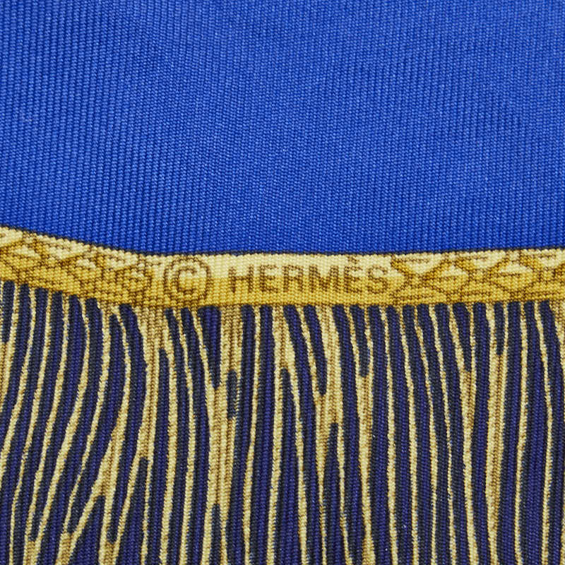 Hermes Carré 90 e et Cavalerie Serving Bag  Navy Multicolor Silk  Hermes