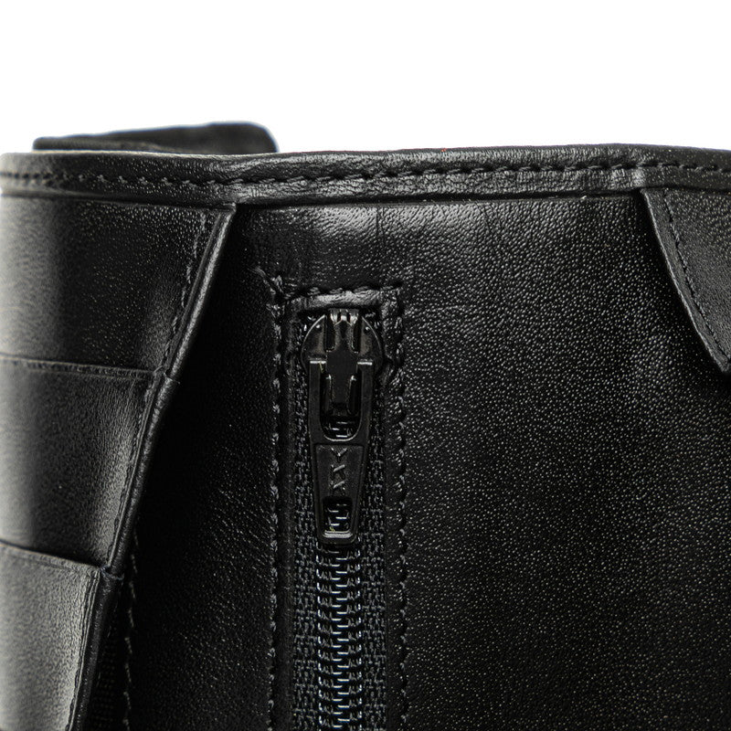 Versace Vintage Meducer Gucca Double Fold Wallet Black Canvas Leather  Versace  Vintage Meducer Gucci