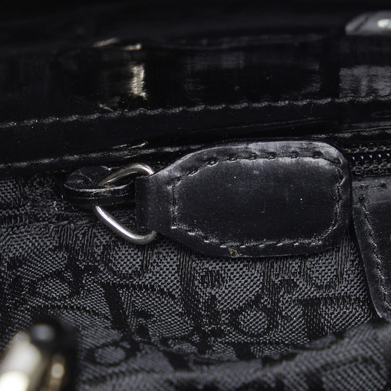 Dior 女士手提包單肩包 2WAY 黑色銀色琺瑯 Dior