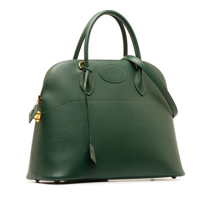Hermes Bolidee 35 Handbag Shoulder Bag 2WAY Green Ardenne  Hermes