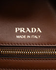Prada Handbag 1BB030 Brown Red Multicolor Leather  Prada