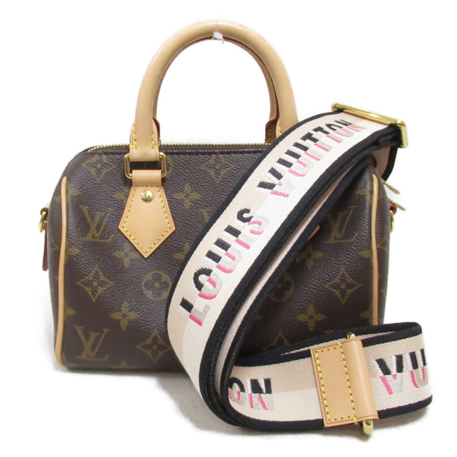 Louis Vuitton Speedy Bandier 202w Shoulder Bag 2way Shoulder Bag 2way Shoulder Bag PVC  Linen  Brown M46234