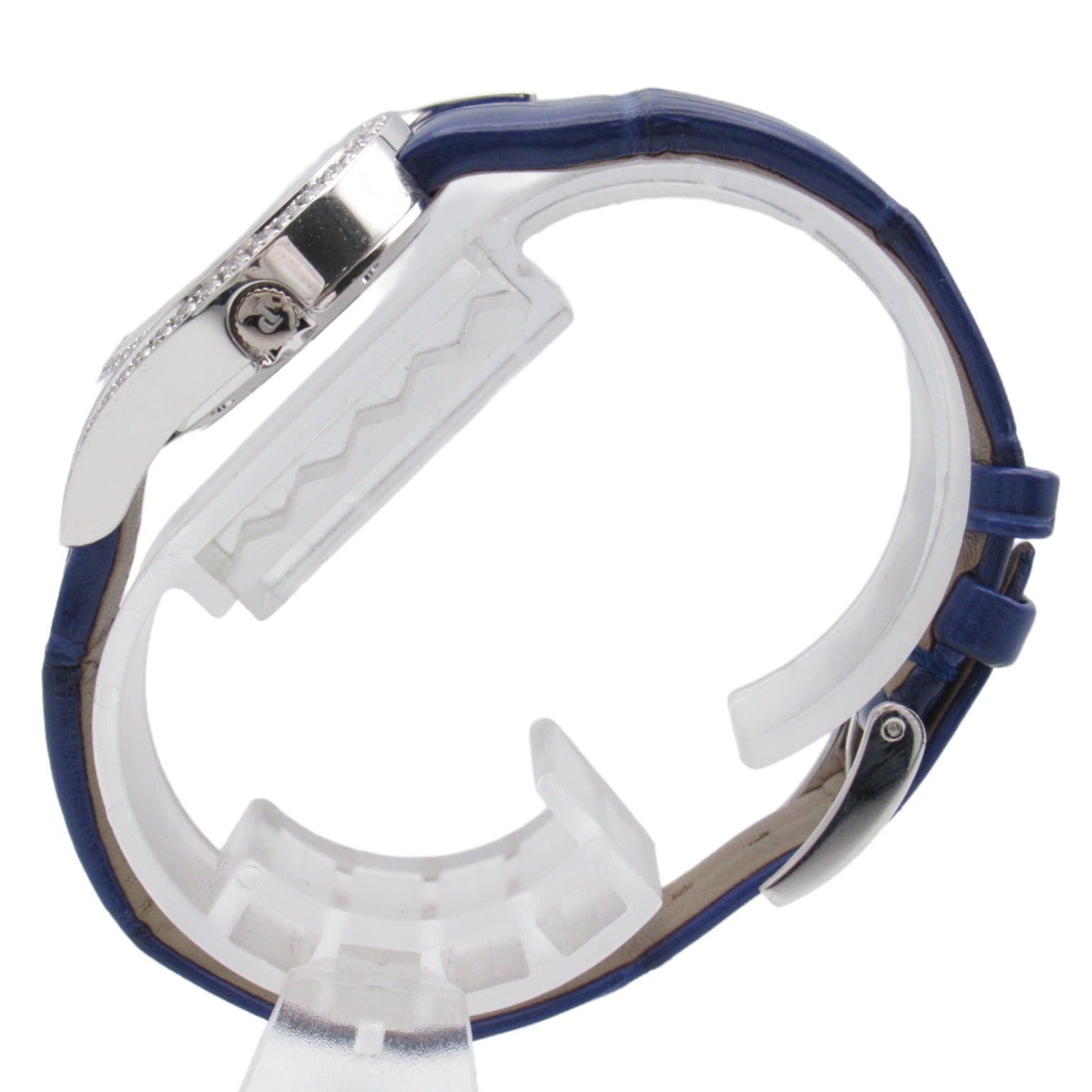 Peugeot PIAGET Luminous Glass  Watch K18WG (White G) Leather Belt  Silver  G0A43150