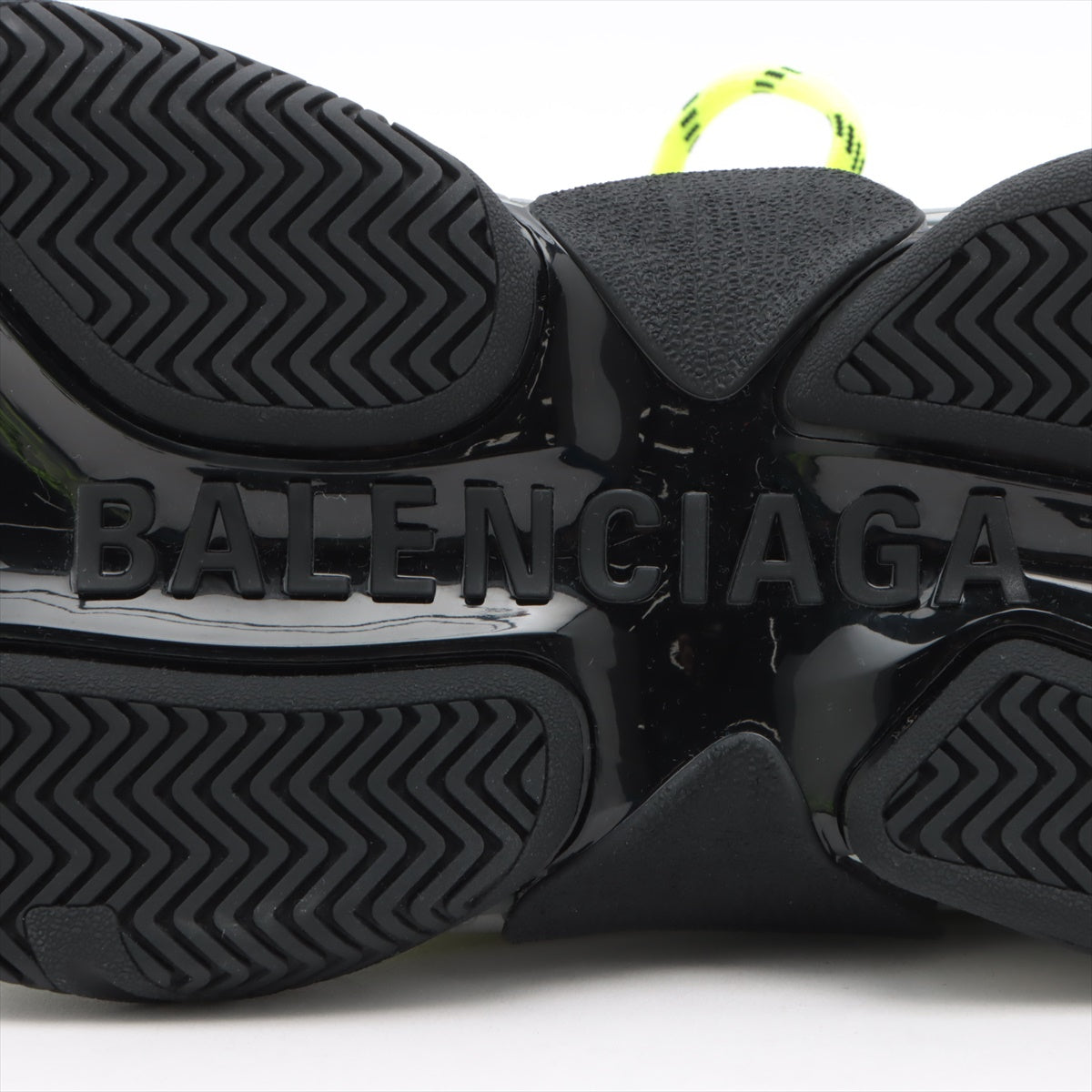 Balenciaga X Adidas Triple S 23SS Mesh X Leather Trainers Men Grey X Yellow 712821 Box Bag