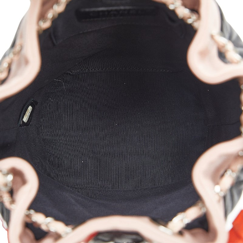 Chanel Chain Matrasse Chain Handbag 2WAY Black Pink Multicolor Lambskin  CHANEL