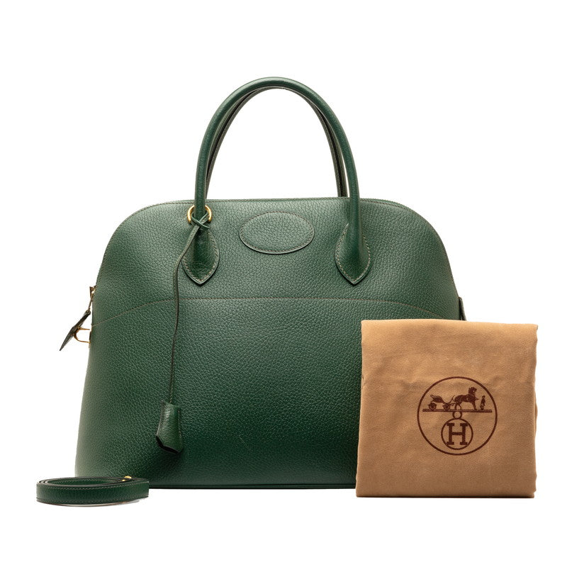 Hermes Bolidee 35 Handbag Shoulder Bag 2WAY Green Ardenne  Hermes