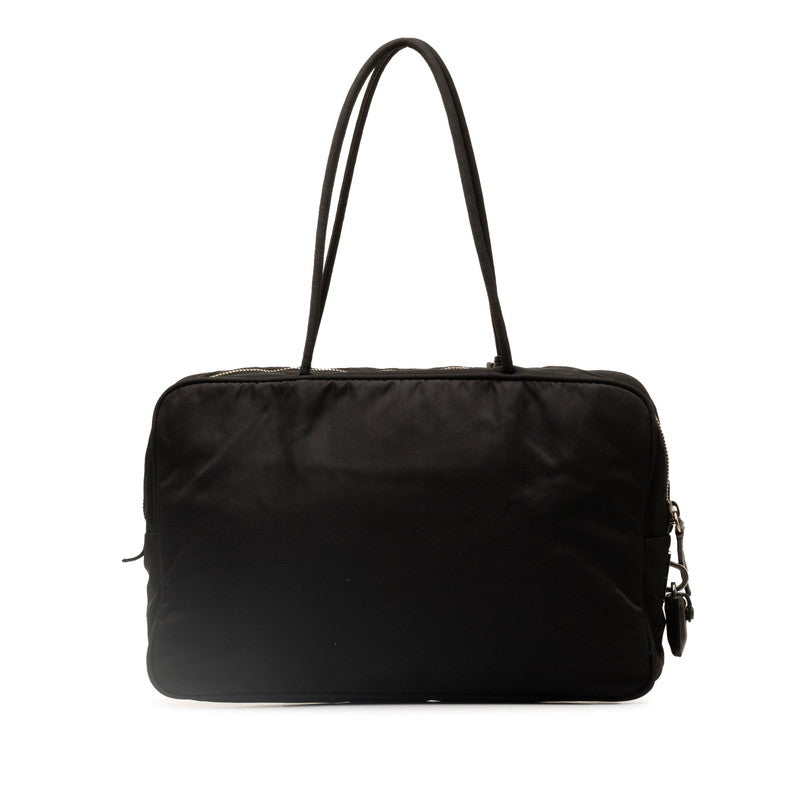 Prada Triangle Logo  Handbag Shoulder Bag BL0119 Black Nylon  Prada