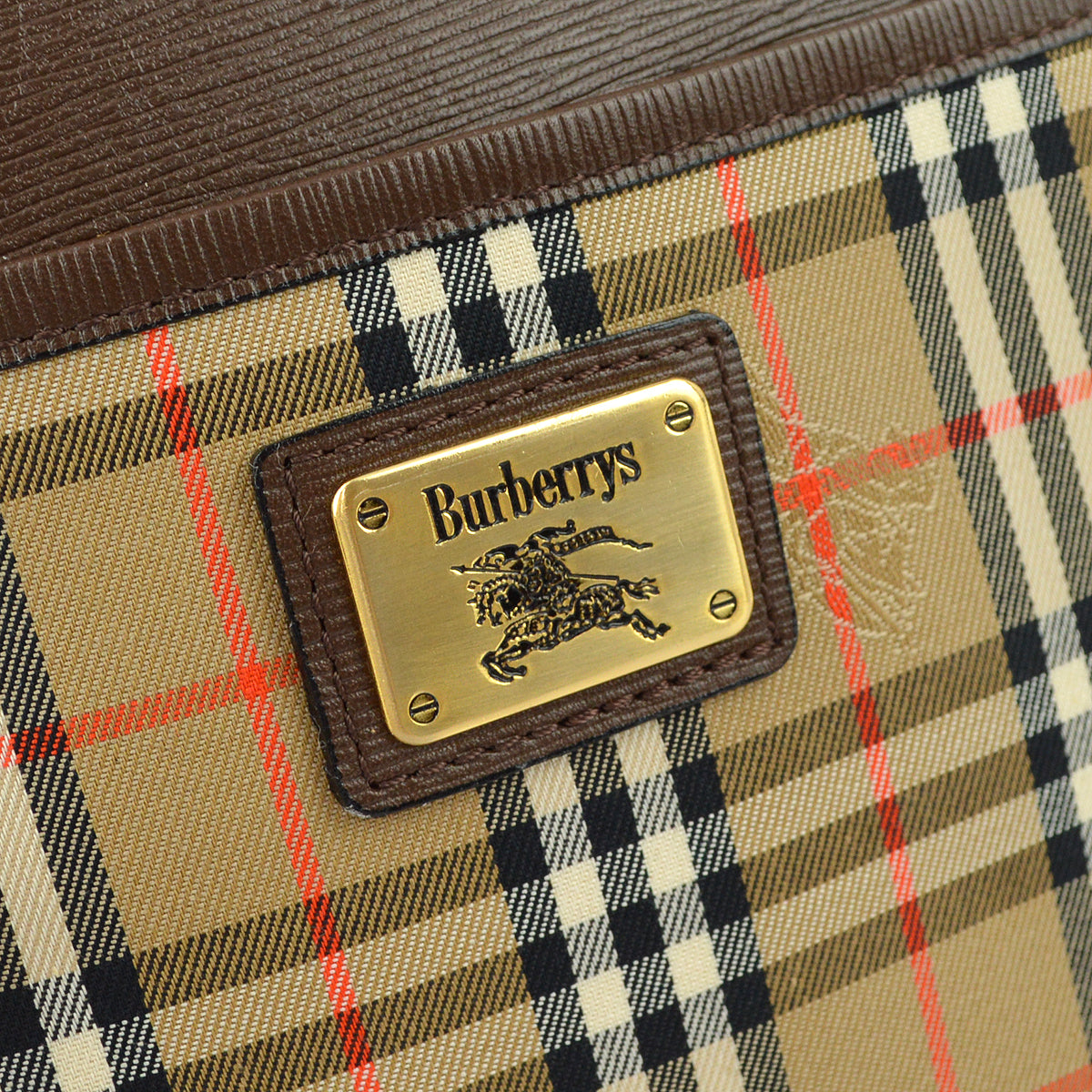 Burberrys Brown Burberry Check Shoulder Bag