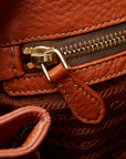 Prada G  Brick Bag BR4482 Orange Leather  Prada