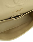 Chanel 1997-1999 Beige Lambskin Medium Classic Double Flap Bag