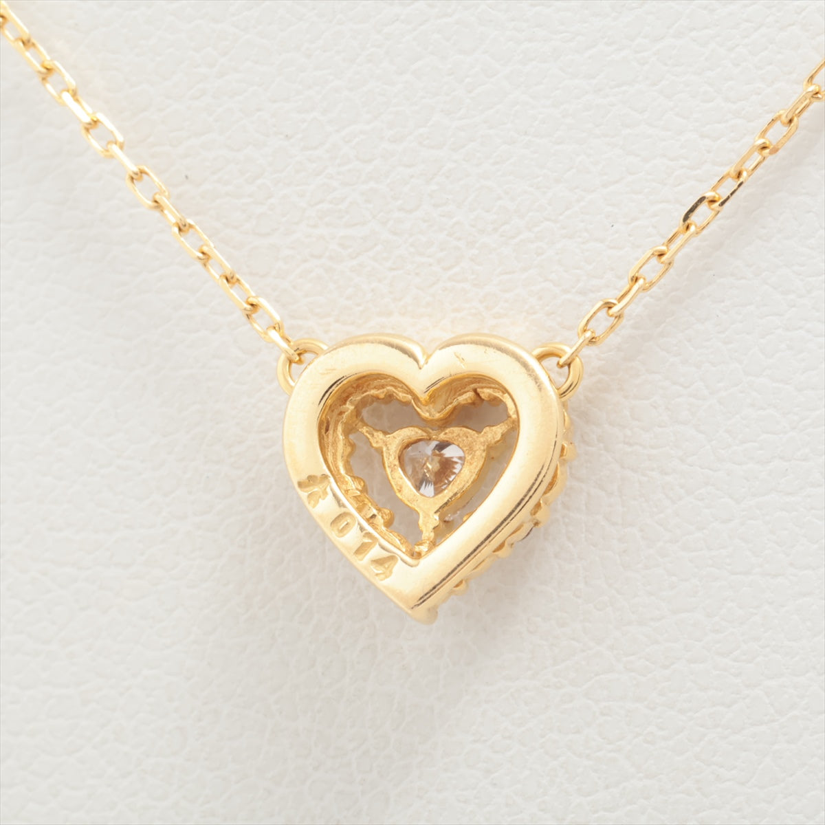 Arc Princess Heart Diamond Necklace 750 (YG)  18K (YG) 2.0g 0.14 IP