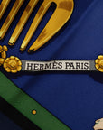 Hermes Carré 90 Memoire d'Hermes Memories  Hermes SCalf Navy Blue Multicolor Silk  Hermes