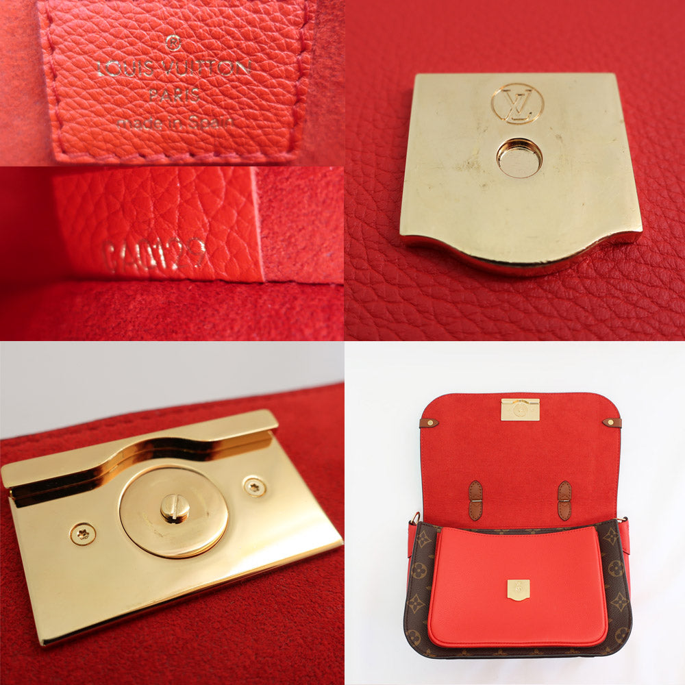 Louis Vuitton PM Monogram M44548 Handbag Shoulder 2WAY G Gold