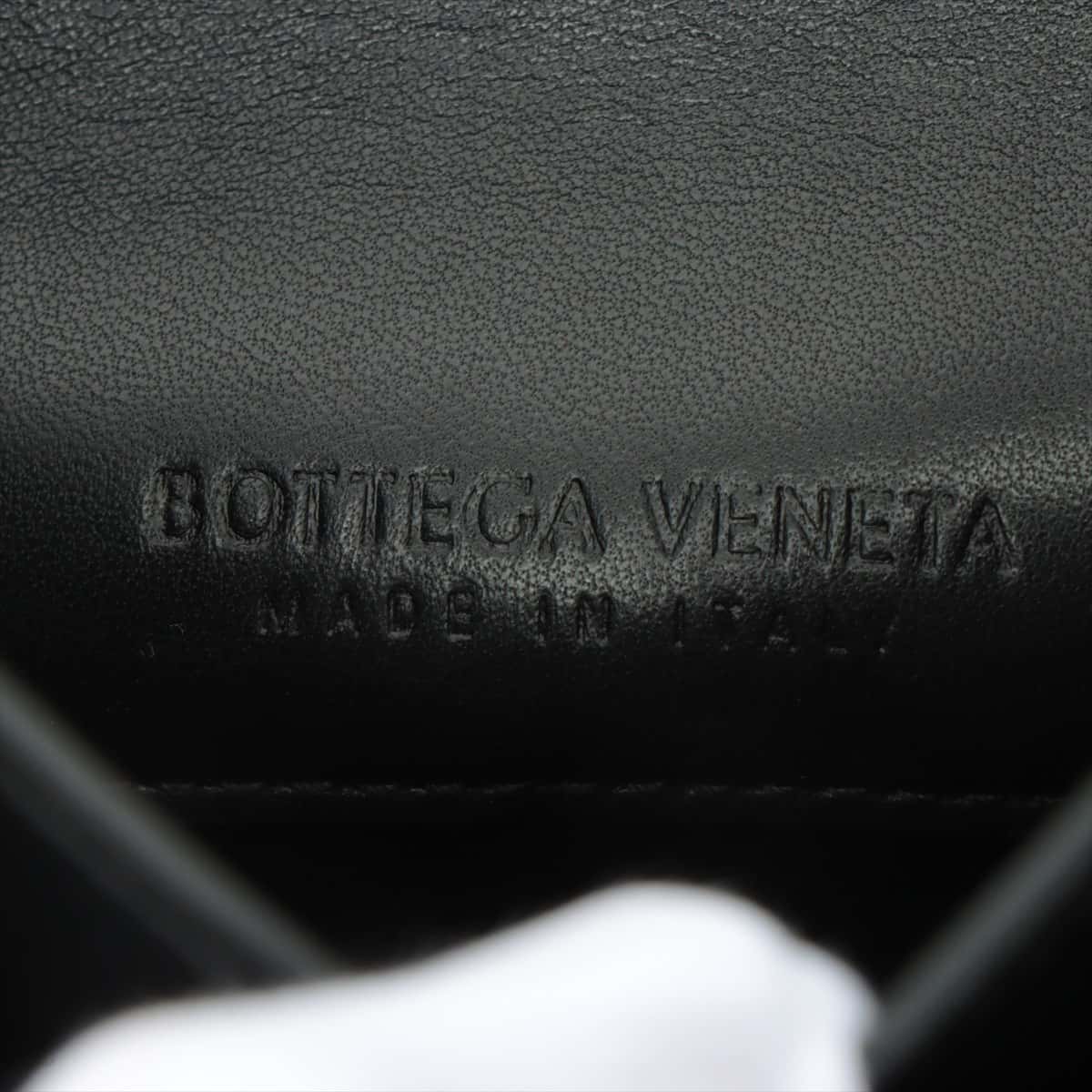 Bottega Veneta Mountain Leather Shoulder Bag Black