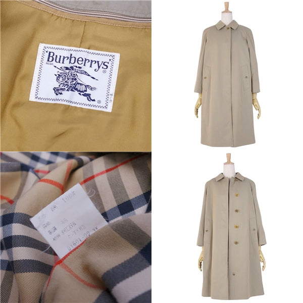 Vint Burberry s Coat Stainless Colour Coat Balmacorn Coat Cotton 100%   7AB2 (equivalent to S) Beige  EVA