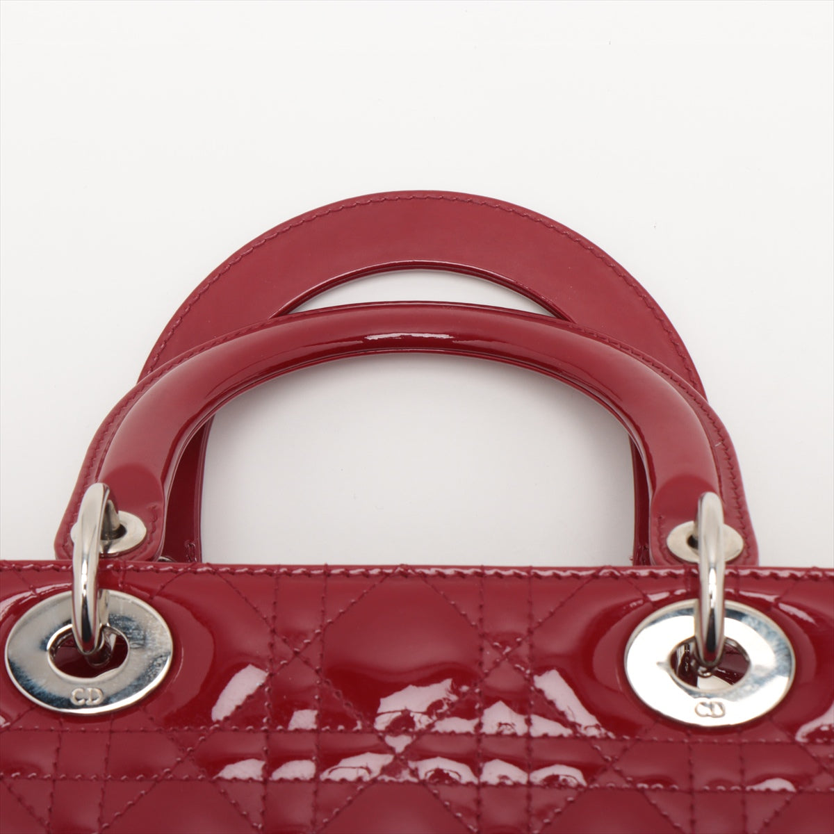 Christian Dior Dior 漆皮 2WAY 手提包 Red Ride