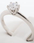 Tiffany Solitaire Diamond Ring Pt950 3.8g 0.41 F VS1 EX NONE NONE