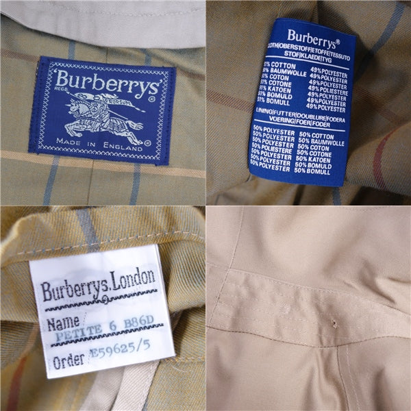 Vint Burberry s Coat One Handle Britain-made Stainless Colour Coat Burberry Coat   6 (S equivalent) Beige