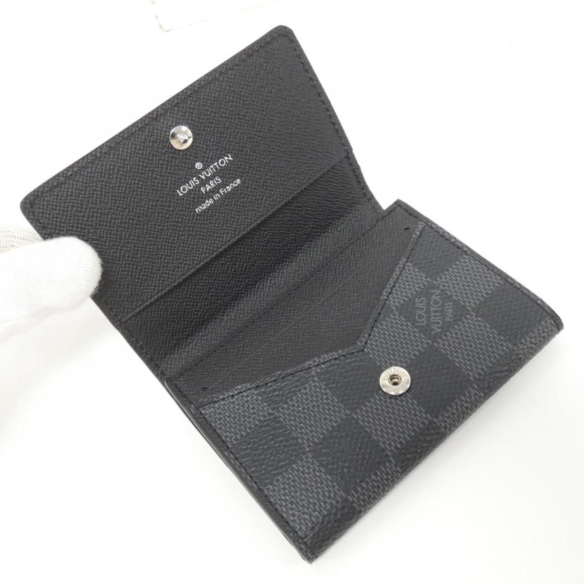 Louis Vuitton Damier Graphite Amverop Jaeger Le Coultre du Visit N63338 Card Case