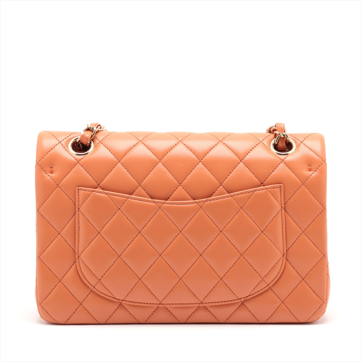 Chanel Matrasse 23 Small  Double Flap Double Chain Bag Orange G  A01113