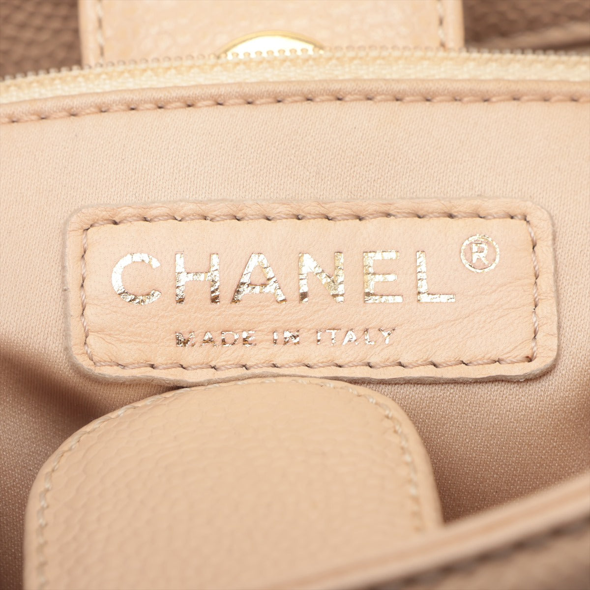 Chanel PST Caviar S Chantrotot Bag Beige G  14th A50994