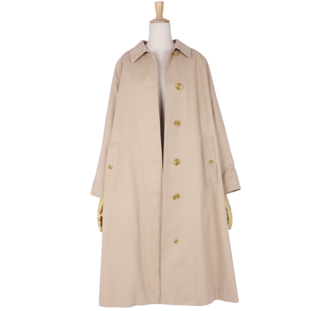 Vint Burberry s Coat One Handle Britain-made Stainless Colour Coat Balmacorn Coat Cotton   12 (equivalent to XL) Beige