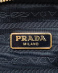 Prada Triangle Logo  Pouch Indigo Blue Denim Leather  Prada