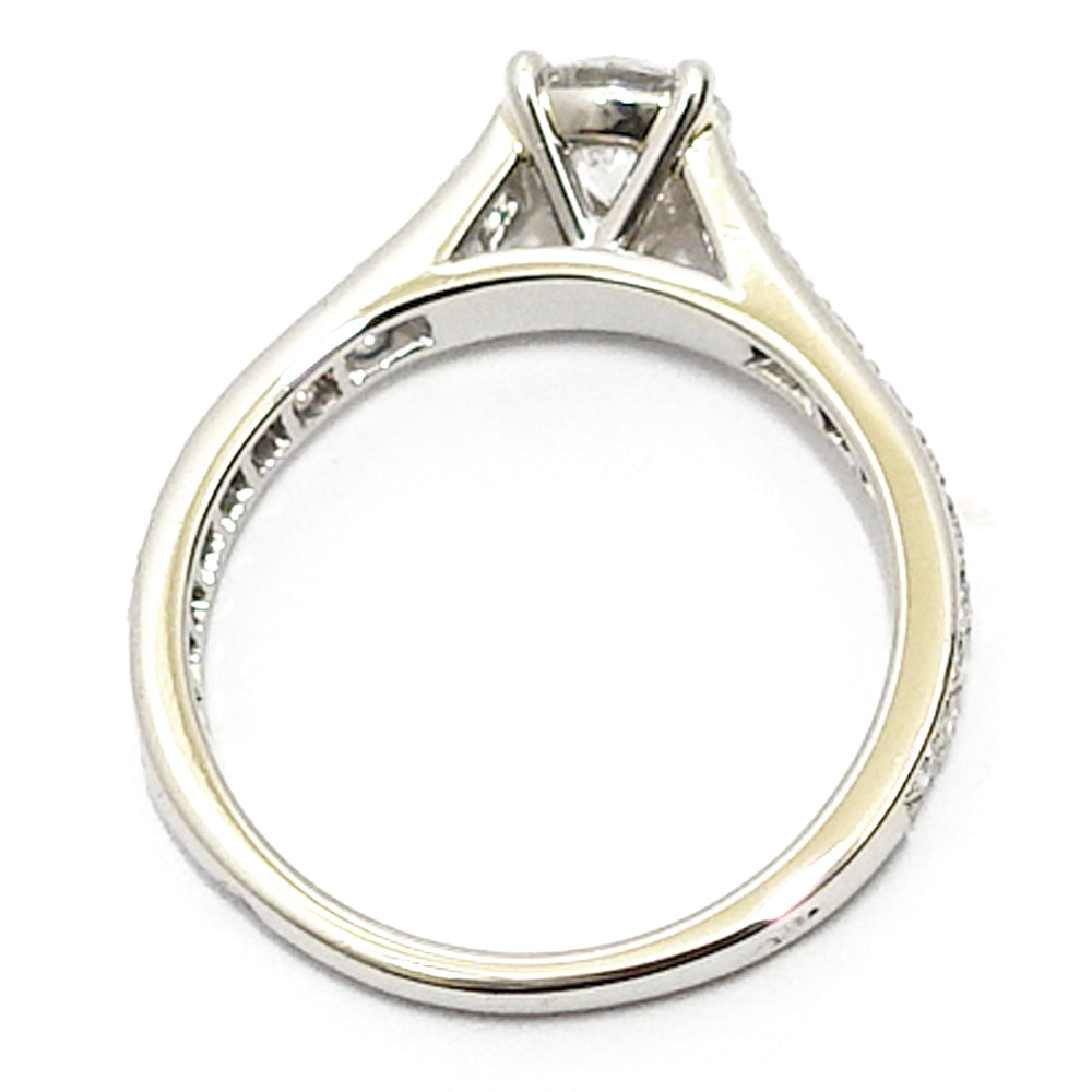 Van Cleef &amp; Arpels Pt950 Romance Diamond 0.43ct Ring Eng Jewelry
