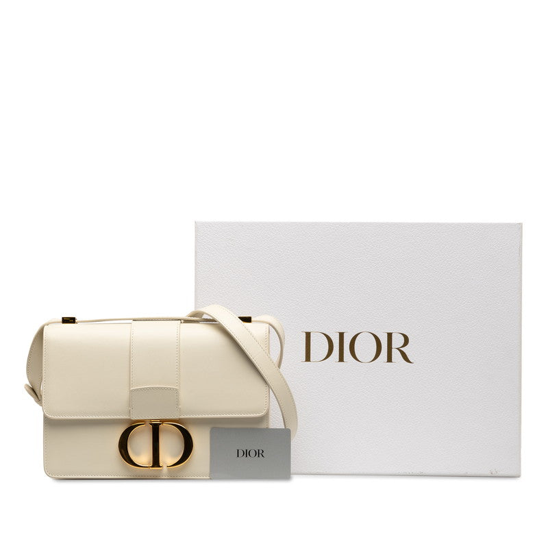 Dior 30 Montaigne 斜面單肩包 白色 G 皮革 Dior