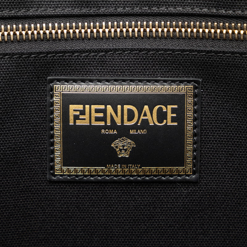 Fendi  Versace Fendace La Medusa Torta Bag 2WAY 8BH395 Black Canvas  Fendi