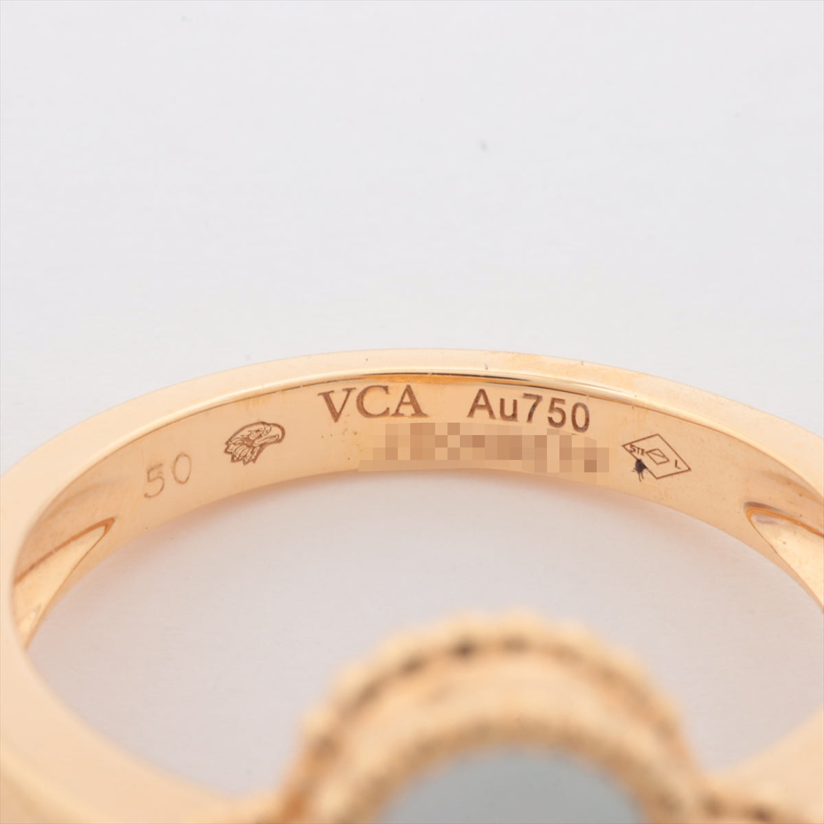Van Cleef & Arpels Vintage Alhambra S Diamond Ring 750 (YG) 6.8g 50 VCARA41152 VCARA