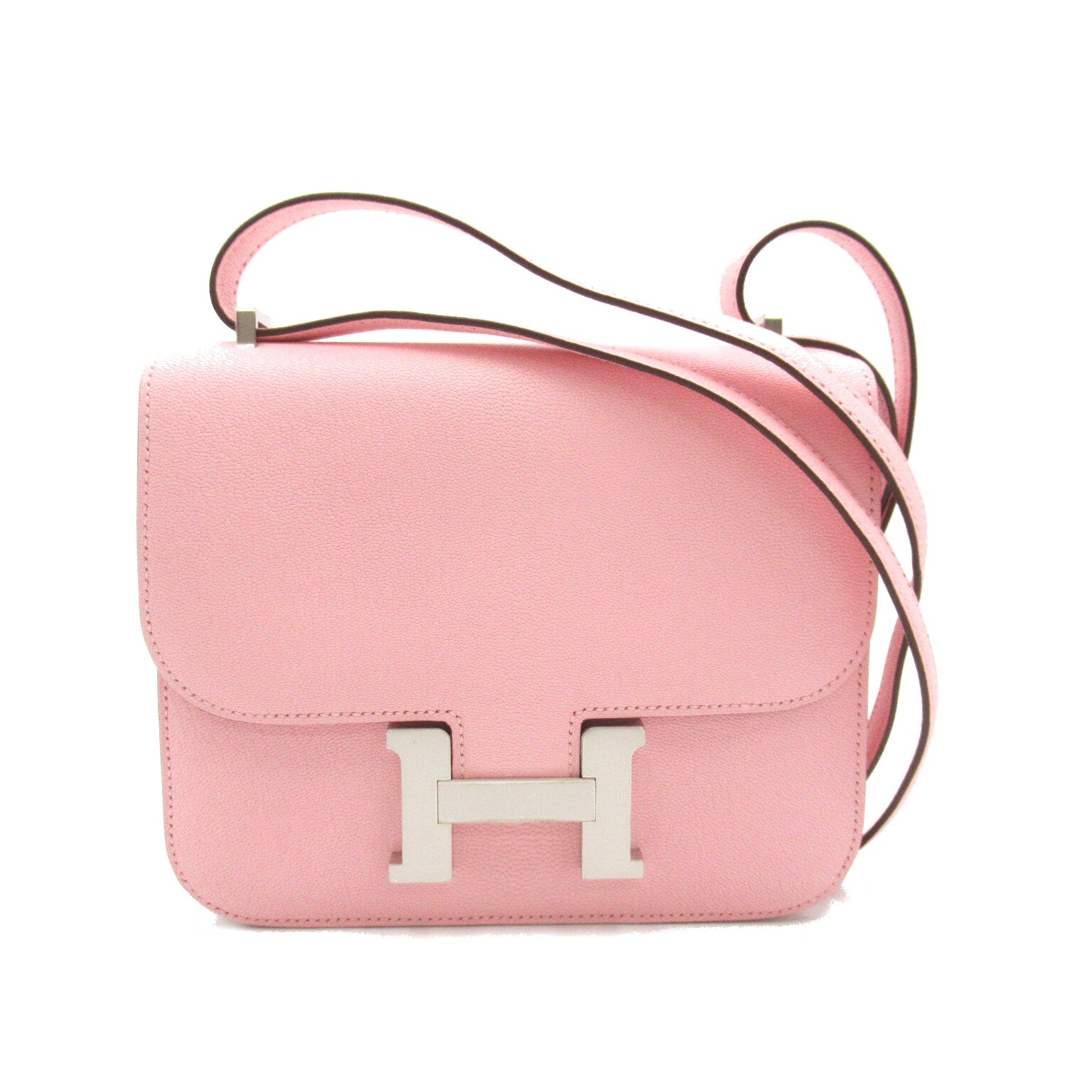 Hermes Hermes Constance Mini (18) Shoulder Bag Leather Shables  Pink