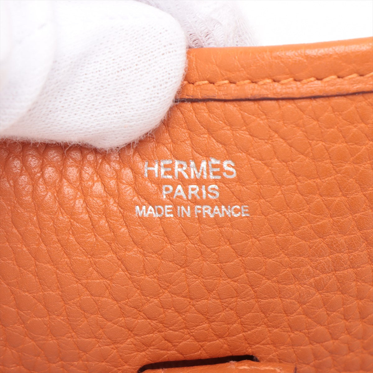 Hermes Evelyn 2PM cleman Orange Silver G  J2006