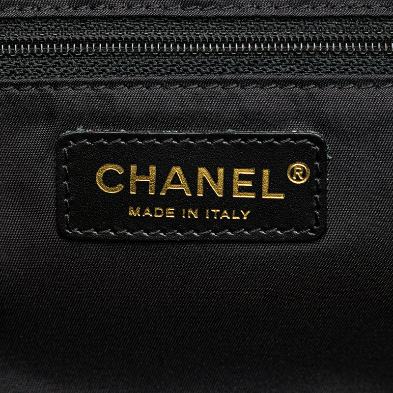 Chanel Coco  Loveel Line Handbag Mini Boston Bag A15828 Black Nylon Leather  CHANEL