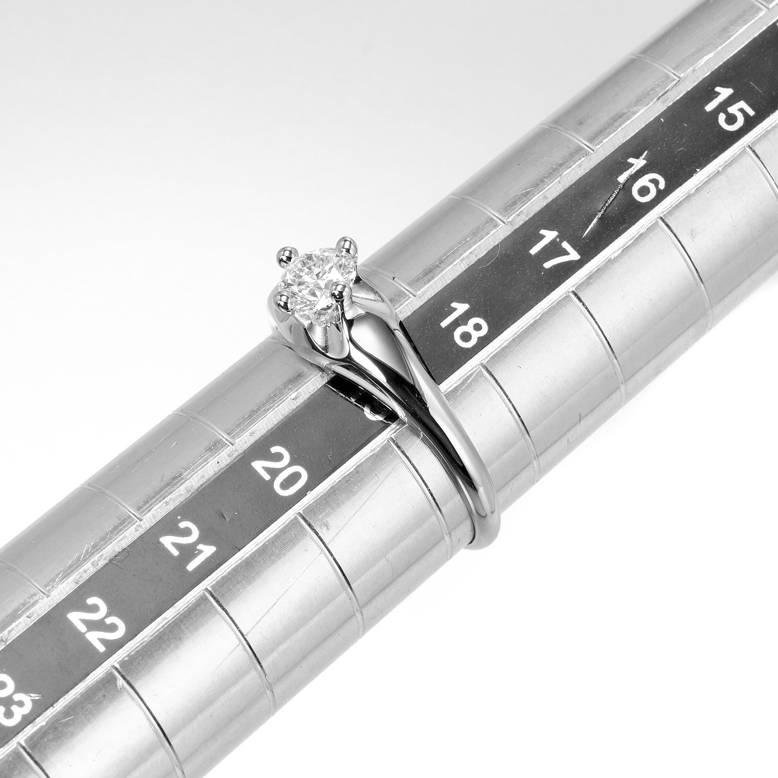 Bulgari Crown Solitaire Ring Ring . 19 0.575ct/VS1/E/1EX Pt950 Platinum Diamond BVLGARI 【Superior】 A+ Ranked