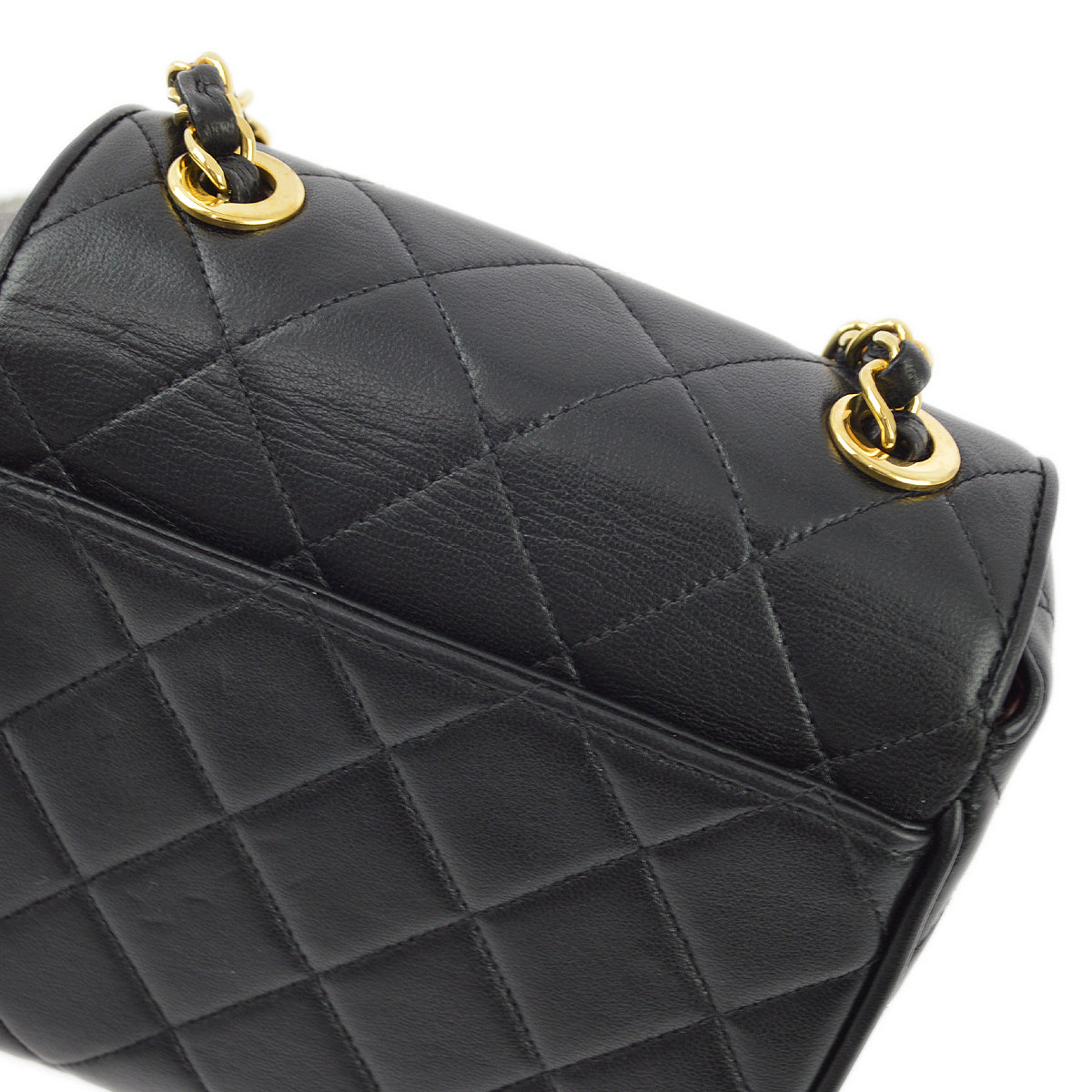 Chanel 1991-1994 Lambskin Straight Cube Flap Bag