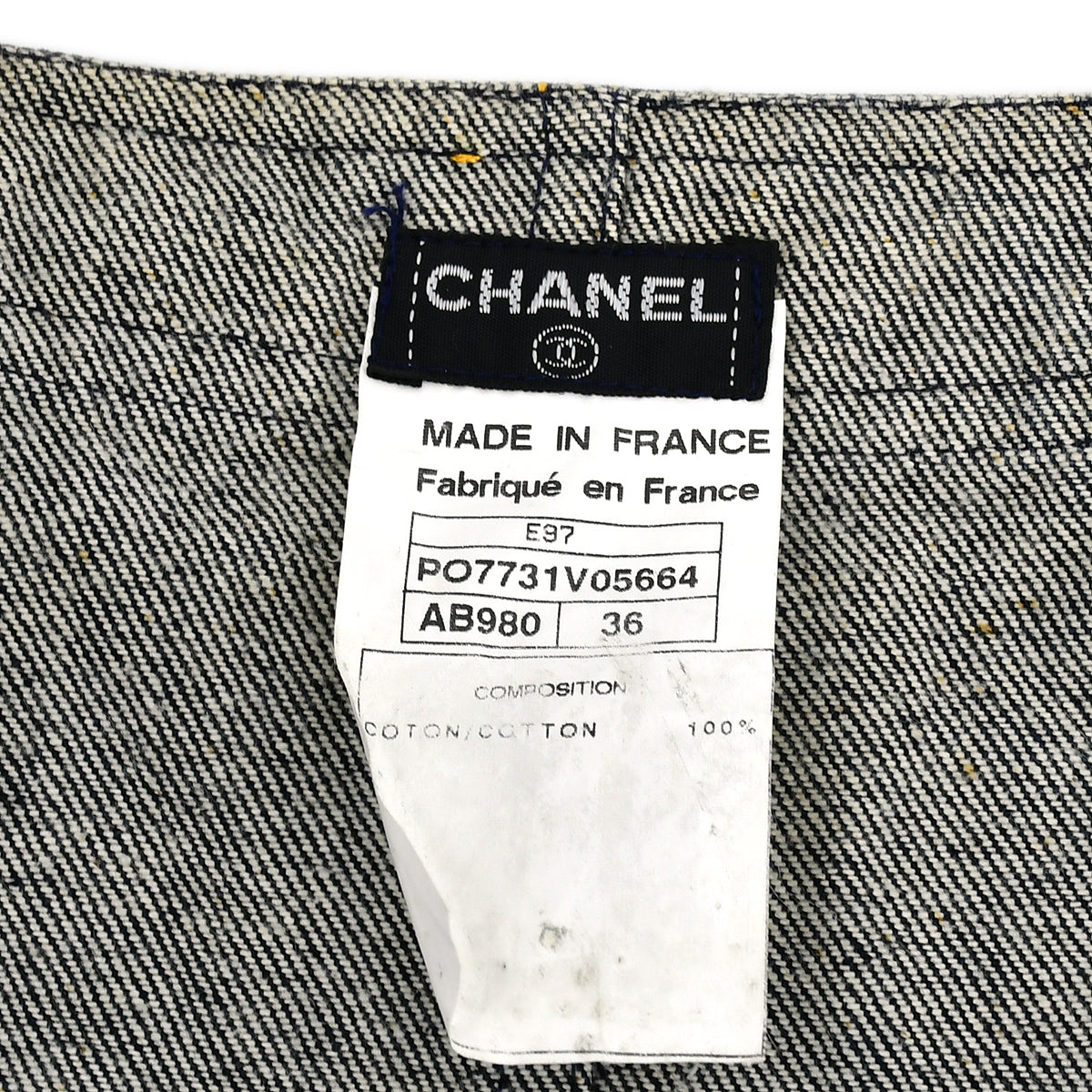 Chanel 1997 logo-buttons denim sleeveless dress 