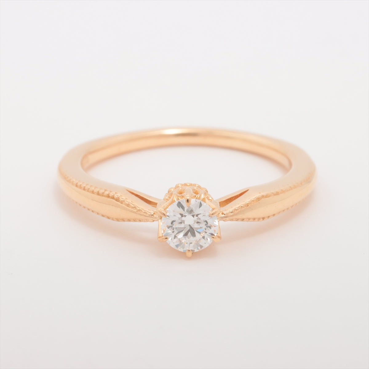 Agat Diamond Ring K18 (YG) 2.3g 0.220 E