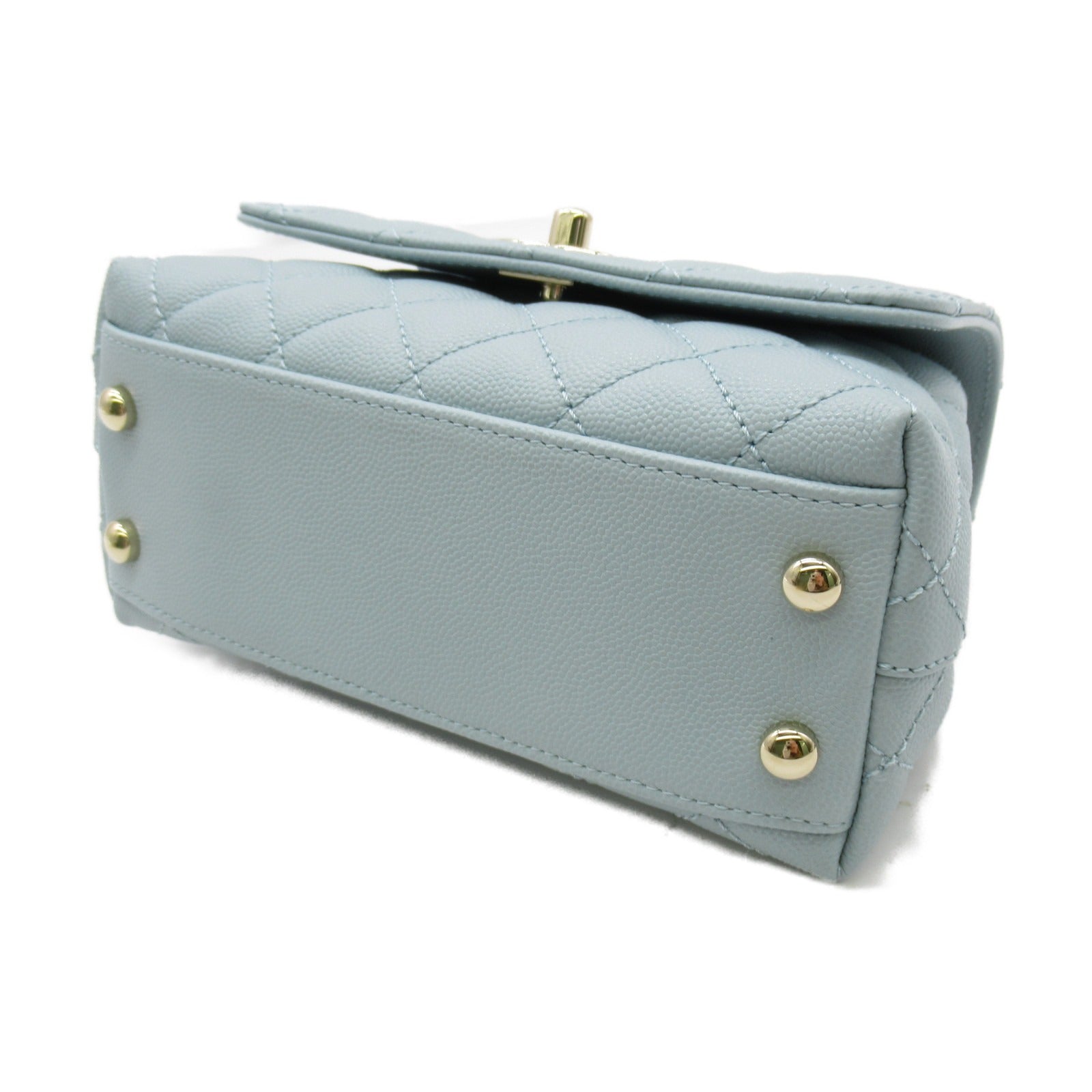 Chanel Coco Handler Matrasse 2w Shoulder Bag Bag Caviar S  Blue AS2215