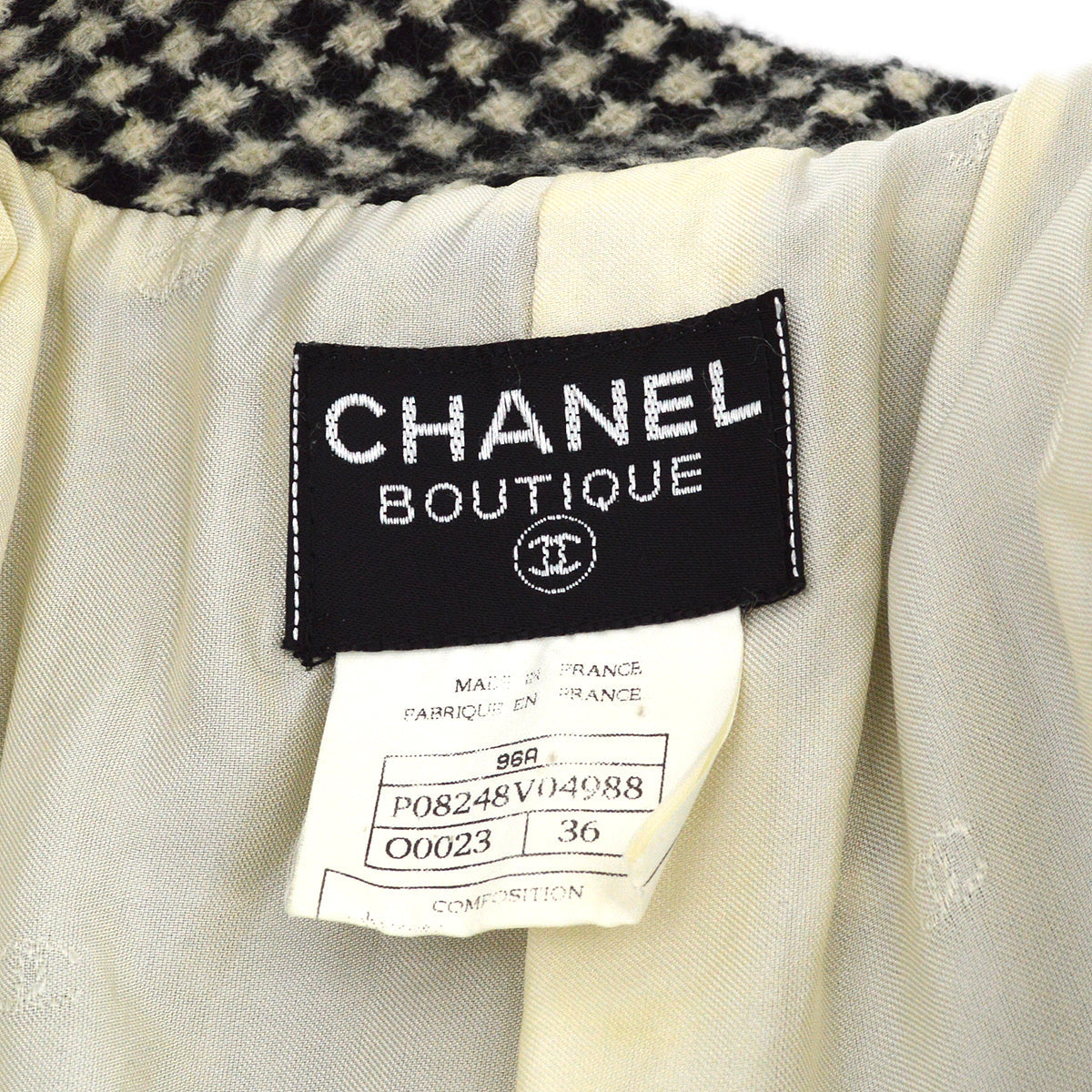 Chanel Coat Black White 96A 