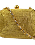 Chanel 1998 Woven Evening Bag Gold