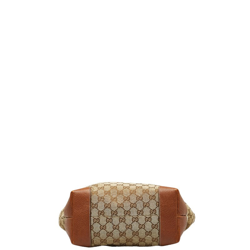 Gucci GG canvas handbag Tote bag 198075 brown canvas leather ladies GUCCI