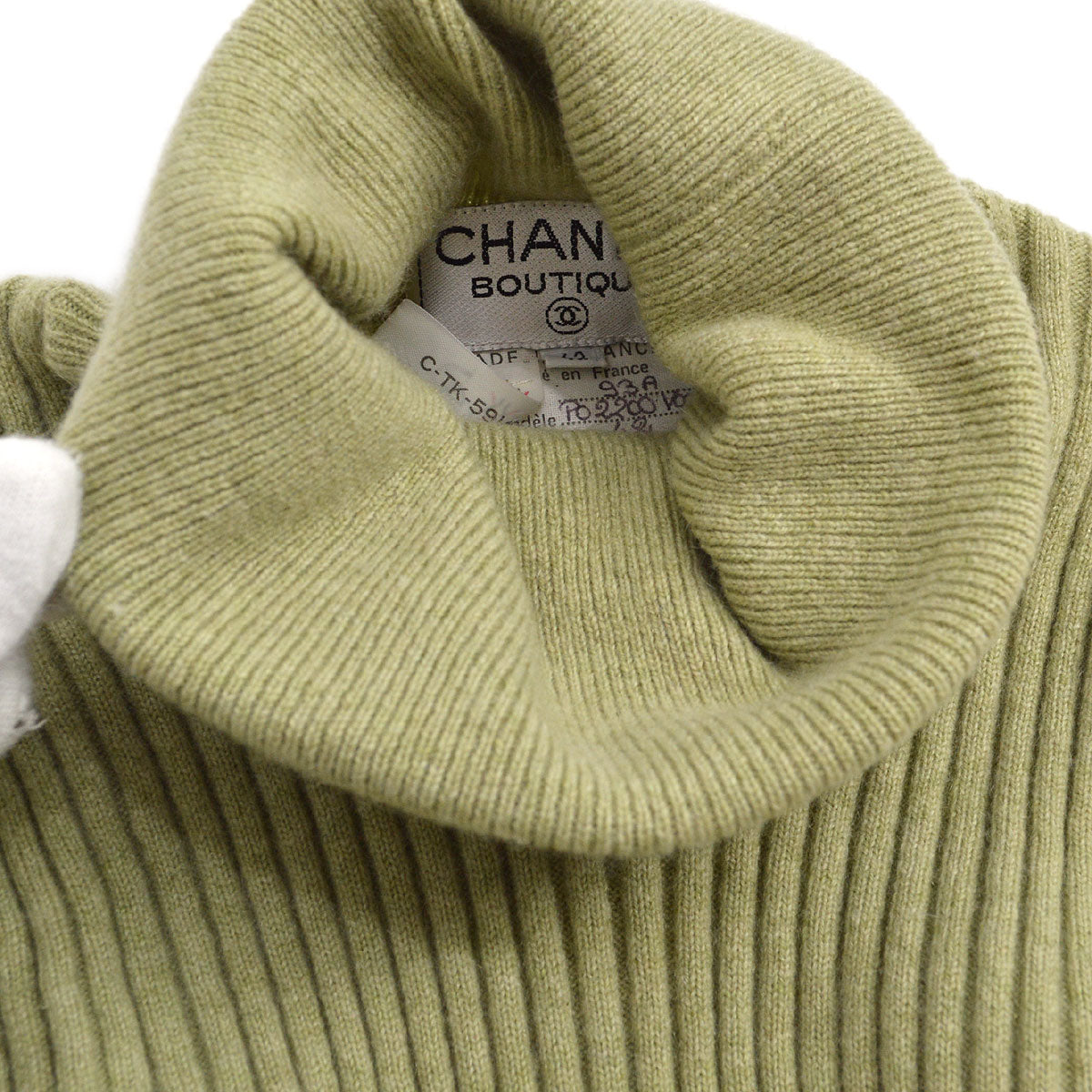 Chanel Fall 1993 ribbed knitted top 