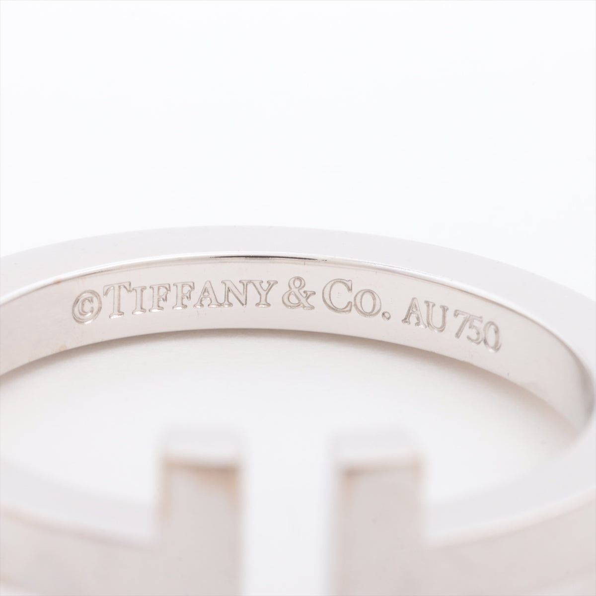 Tiffany T Square Ring 750 (WG) 7.4g