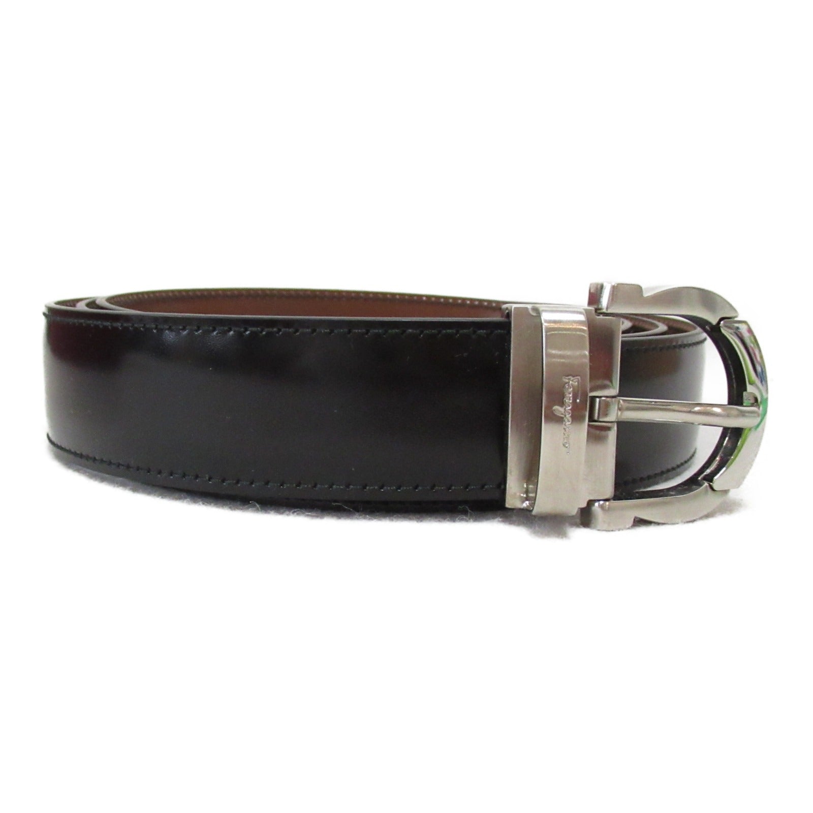 Salvatore Ferragamo Reverseible Belt Belt  For Men Black 67-1043