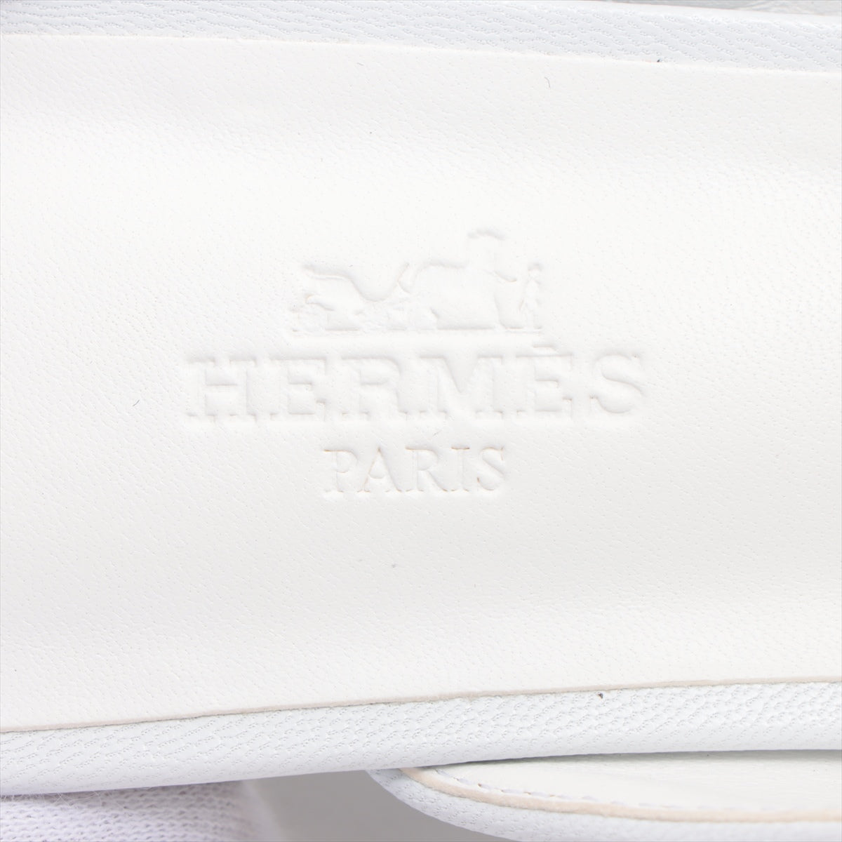 Hermes Wood Muil 37.5  White Esme Louise Buckle