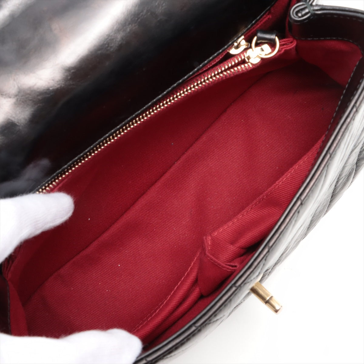 Chanel Coco Handle 29 S  2WAY Handbag V Stick Black G   A92991